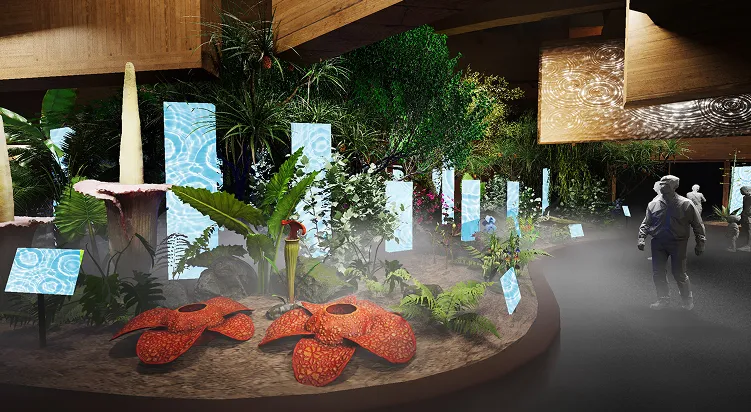 テーマ館の展示の写真